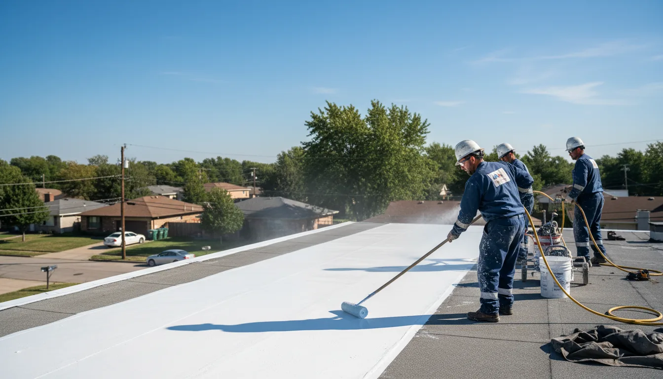 Commercial roof coating in Owasso, OK near me